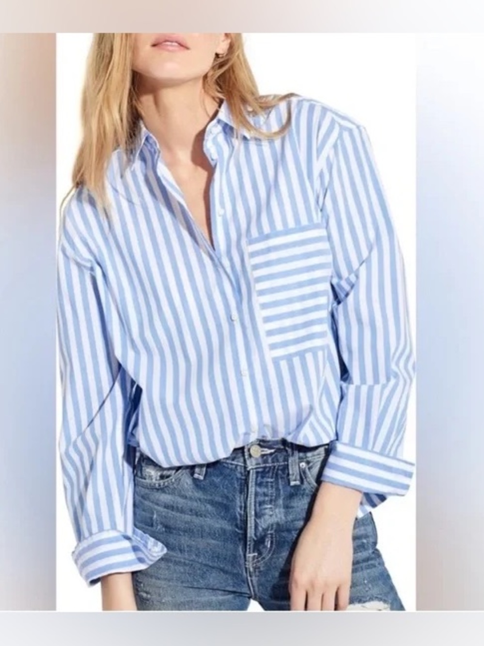Nicole miller linen button down shirt
